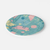 atoomretrospectief van 1950 in Blauwgroen en roze Papieren Bordje (Gekanteld)