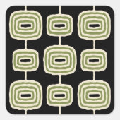 atoomringen Abstract patroon Vierkante Sticker (Voorkant)