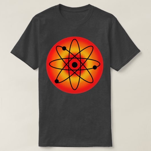 atoomrode achtergrond t-shirt (Design voorkant)