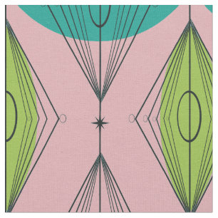 atoomroze Ogee & Starburst Cotton Fabric. Stof