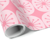 atoomStippen Retro Mideeuwse modderpatroon in roze Cadeaupapier (Rol Hoek)