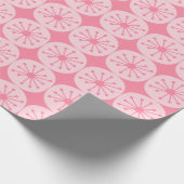 atoomStippen Retro Mideeuwse modderpatroon in roze Cadeaupapier (Hoek)