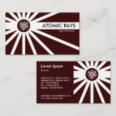 atoomstraling - bruin visitekaartje (Voorkant / Achterkant)