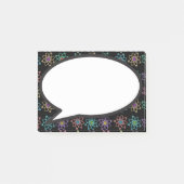 Atoomstructuur Patroon Spreekballon Wetenschap Post-it® Notes (Voorkant)