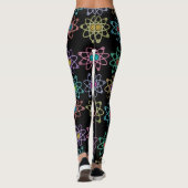 Atoomstructuurpatroon Cool Wetenschap Leggings (Achterkant)