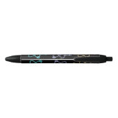 Atoomstructuurpatroon Zwarte Inkt Pen (Achterkant)