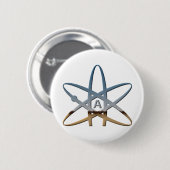 atoomsymbool Logidea atheist Ronde Button 5,7 Cm (Voorkant /achterkant)
