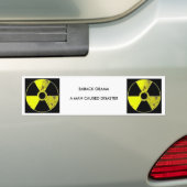 atoomsymbool, nucleair symbool, BARACK OBAMAA M... Bumpersticker (Op auto)