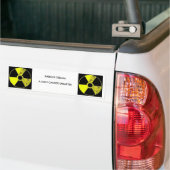 atoomsymbool, nucleair symbool, BARACK OBAMAA M... Bumpersticker (Op Truck)