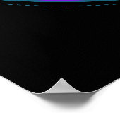 atoomsymbool op een roze achtergrond poster (Hoek)