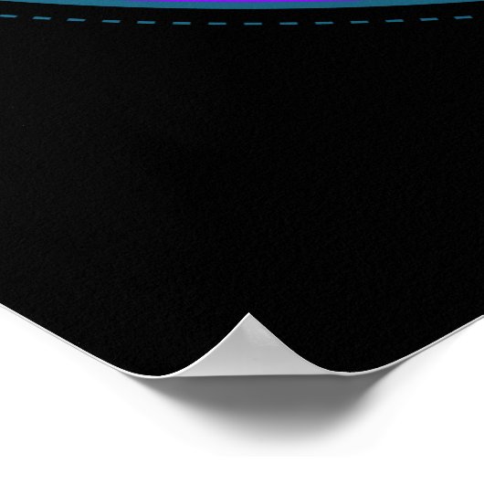 atoomsymbool op een roze achtergrond poster (Hoek)