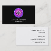 atoomsymbool op een roze achtergrond visitekaartje (Voorkant / Achterkant)