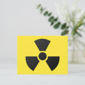 atoomsymbool voor radioactieve straling briefkaart (Staand voorkant)