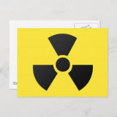 atoomsymbool voor radioactieve straling briefkaart (Voorkant / Achterkant)