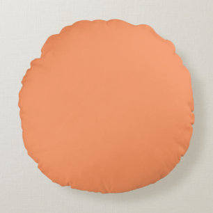 atoomtangerine (vaste kleur) rond kussen
