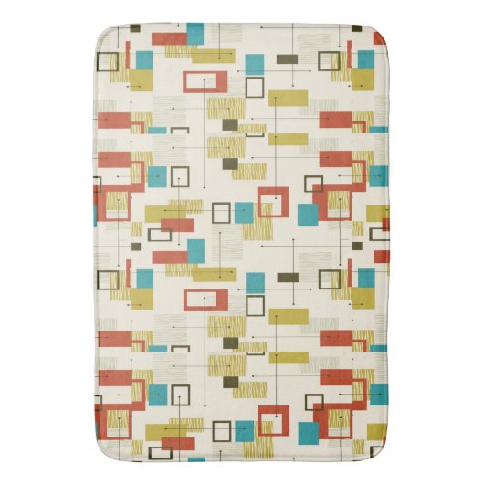 , atoomtechnologie, middeleeuwse moderne, retrospe badmat (Voorkant Verticaal)