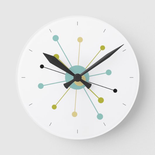 Atoomtijdperk begint te barsten met lijnen uit de  ronde klok (Voorkant)