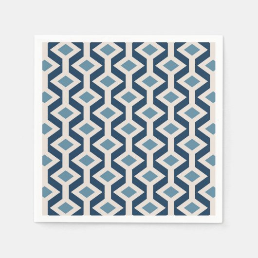 Atoomtijdperk geïnspireerd geometrisch patroon servet (Voorkant)