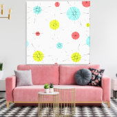 atoomtijdperk kleurrijke planten canvas afdruk (Insitu (Woonkamer))