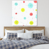 atoomtijdperk kleurrijke planten canvas afdruk (Insitu (Slaapkamer))