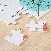 atoomtijdperk kleurrijke planten legpuzzel (Zijkant)