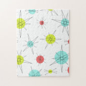 atoomtijdperk kleurrijke planten legpuzzel (Verticaal)