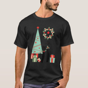 Atoomtijdperk Mid Century Modern Koele Kat Paar Ke T-shirt