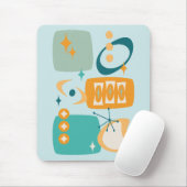 Atoomtijdperk, middeleeuwse Abstract 19 Aqua, Oran Muismat (Met muis)