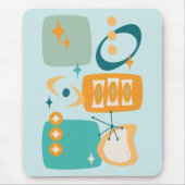 Atoomtijdperk, middeleeuwse Abstract 19 Aqua, Oran Muismat (Voorkant)