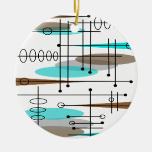 Atoomtijdperk midden-middeleeuwse moderne Abstract Keramisch Ornament