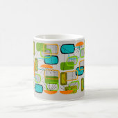 Atoomtijdperk midden-middeleeuwse moderne Abstract Koffiemok (Center)