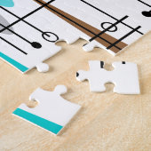 Atoomtijdperk midden-middeleeuwse moderne Abstract Legpuzzel (Zijkant)