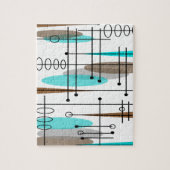 Atoomtijdperk midden-middeleeuwse moderne Abstract Legpuzzel (Verticaal)