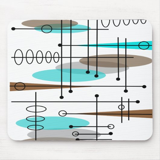 Atoomtijdperk midden-middeleeuwse moderne Abstract Muismat (Voorkant)