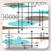 Atoomtijdperk midden-middeleeuwse moderne Abstract Onderzetter (Voorkant)