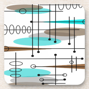 Atoomtijdperk midden-middeleeuwse moderne Abstract Onderzetter