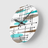 Atoomtijdperk midden-middeleeuwse moderne Abstract Ronde Klok (Hoek)
