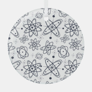 Atoomtijdperk: moderne patronen uit het midden van glas ornament