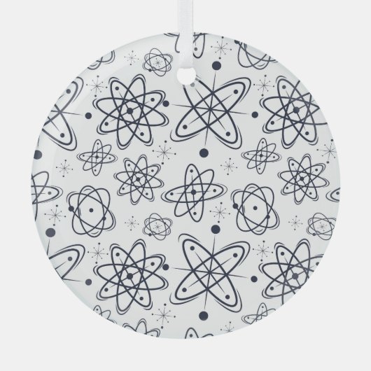 Atoomtijdperk: moderne patronen uit het midden van glas ornament (Voorkant)