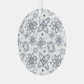 Atoomtijdperk: moderne patronen uit het midden van glas ornament (Voorkant links)