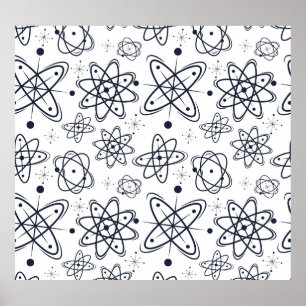 Atoomtijdperk: moderne patronen uit het midden van poster