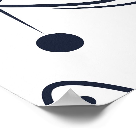 Atoomtijdperk: moderne patronen uit het midden van poster (Hoek)