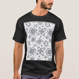 Atoomtijdperk: moderne patronen uit het midden van t-shirt