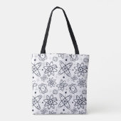 Atoomtijdperk: moderne patronen uit het midden van tote bag (Achterkant)