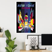 atoomtijdperk New York Times Square Poster (Thuiskantoor)