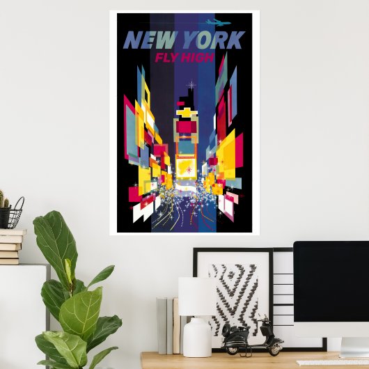  atoomtijdperk New York Times Square Poster (Thuiskantoor)