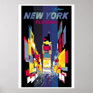 atoomtijdperk New York Times Square Poster