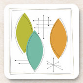 Atoomtijdperk Ornamenten midden van de eeuw Bier Onderzetter (Voorkant)