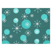 Atoomtijdperk Starbursts Blauwgroen Tafelkleed (Voorkant (Horizontaal))