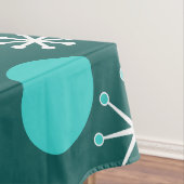 Atoomtijdperk Starbursts Blauwgroen Tafelkleed (Voorbeeld)